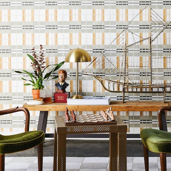 Haydel 21 in. 2-Light Matte Brass Table Lamp