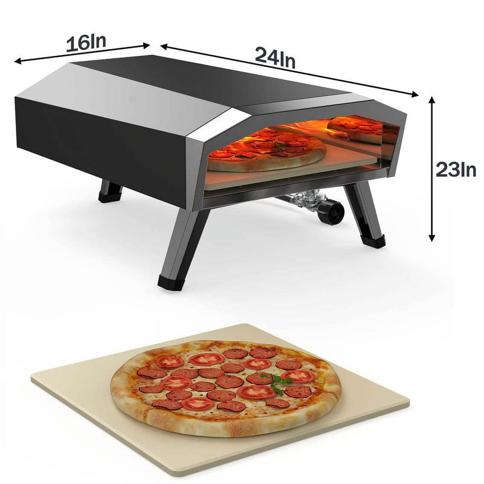 Entcook Outdoor Gas Fired Pizza Oven, 12