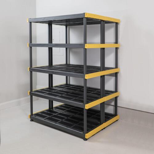 Project Source Commander Plastic Heavy Duty 5-Tier Utility Shelving Unit (48-in