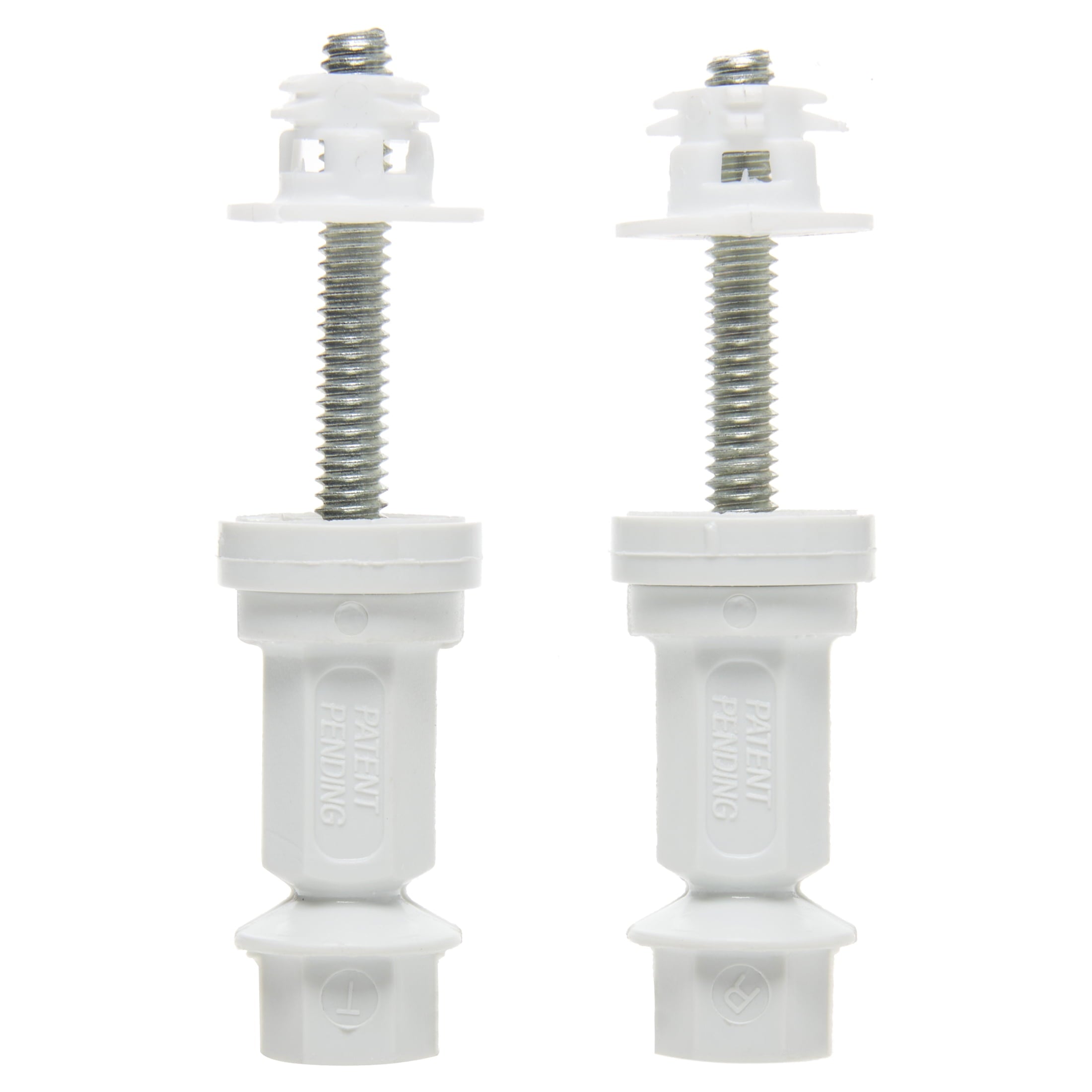 Mayfair Benton? Round Enameled Wood Toilet Seat in White with STA-TITE? Seat Fastening System? and Whisper•Close? Matte Black Metal Hinge