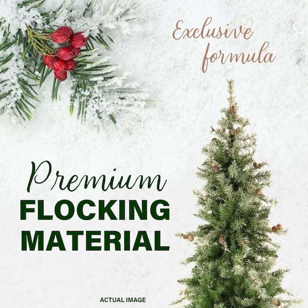 9-ft. Pre-Lit Buffalo Fir Green Slim Artificial Artificial Christmas Tree, Multi-Color LED Lights