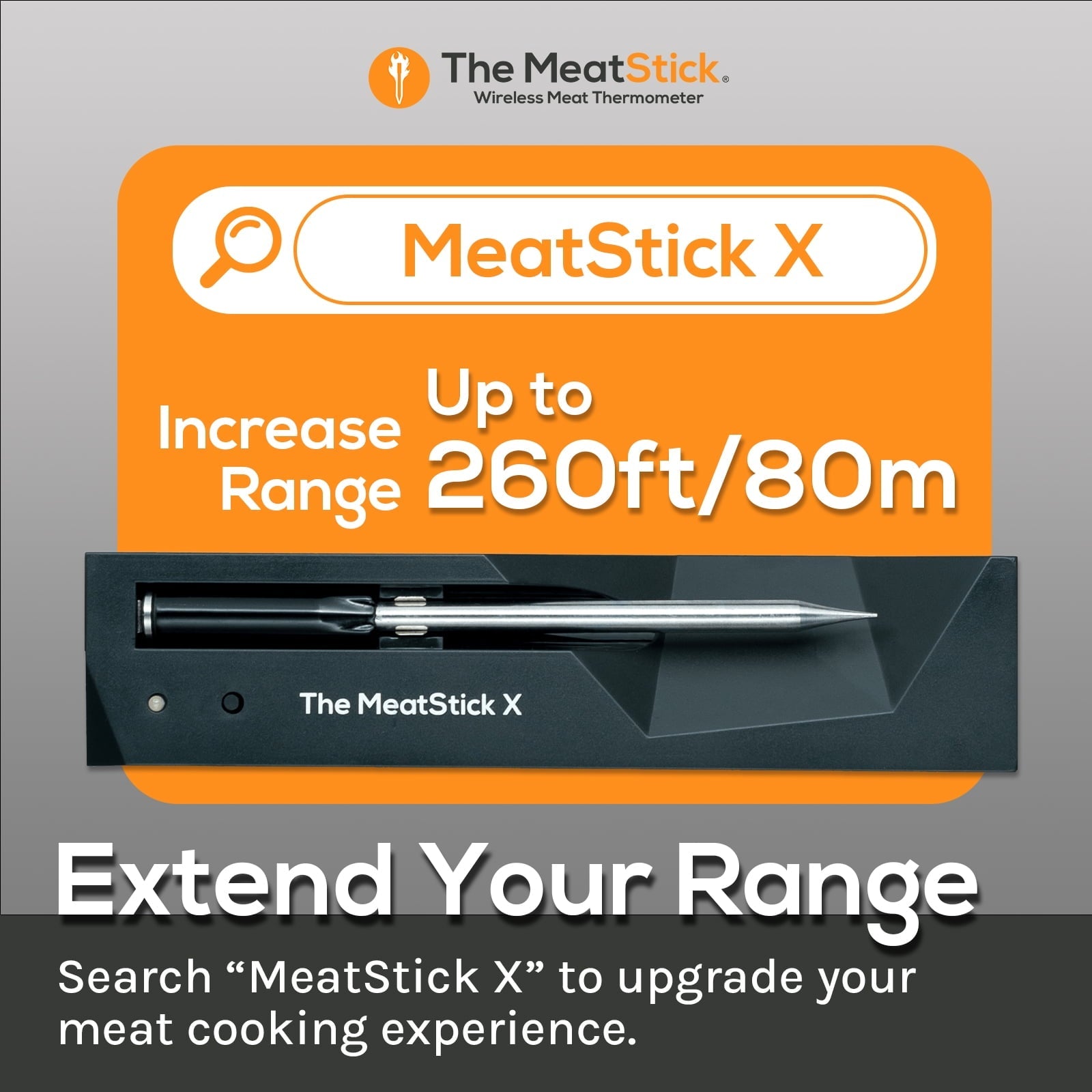 MeatStick Set | Wireless Meat Thermometer with Bluetooth | for BBQ, Kitchen, Smoker, Air Fryer, Deep Frying, Oven, Sous Vide, Grill, Rotisserie | Limited Range