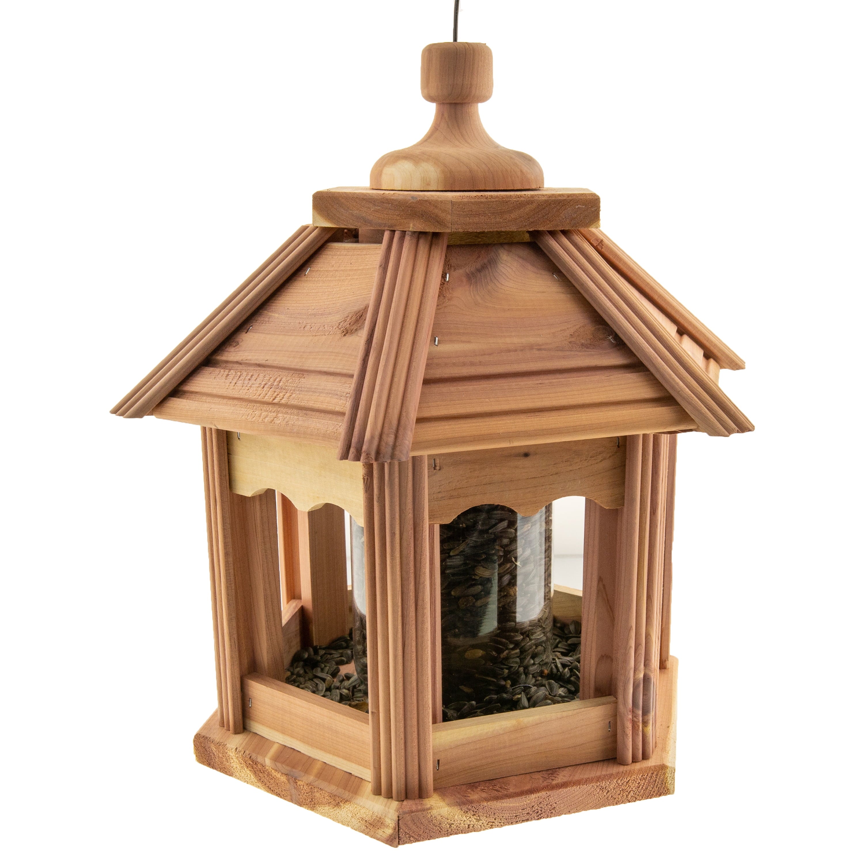 Pennington Cedar Gazebo Wild Bird Feeder, 3 lb. Hopper Capacity