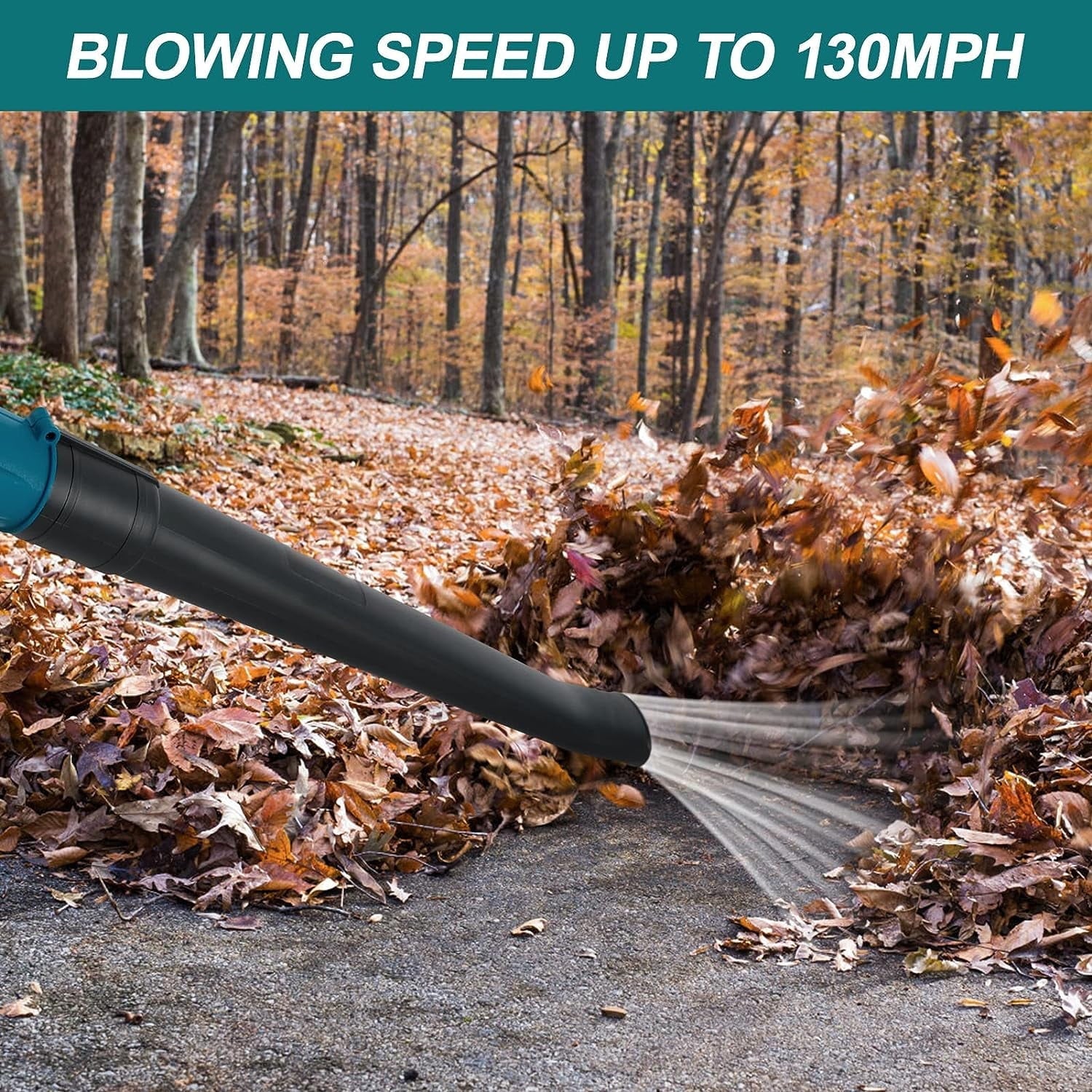 Cordless Leaf Blower, UNTIMATY 21V 250CFM 130MPH Electric Leaf Blower with 3.0Ah Lithium Battery & Fast Charger, Battery Powered Leaf Blowers for Leaf, Snow, Dust Blowing