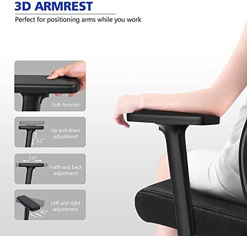 Ergonomic Computer Desk Chairs - Mesh Home Office Desk Chairs with Lumbar