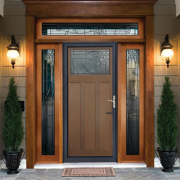 Full View 36 in. x 80 in. Black Storm Door