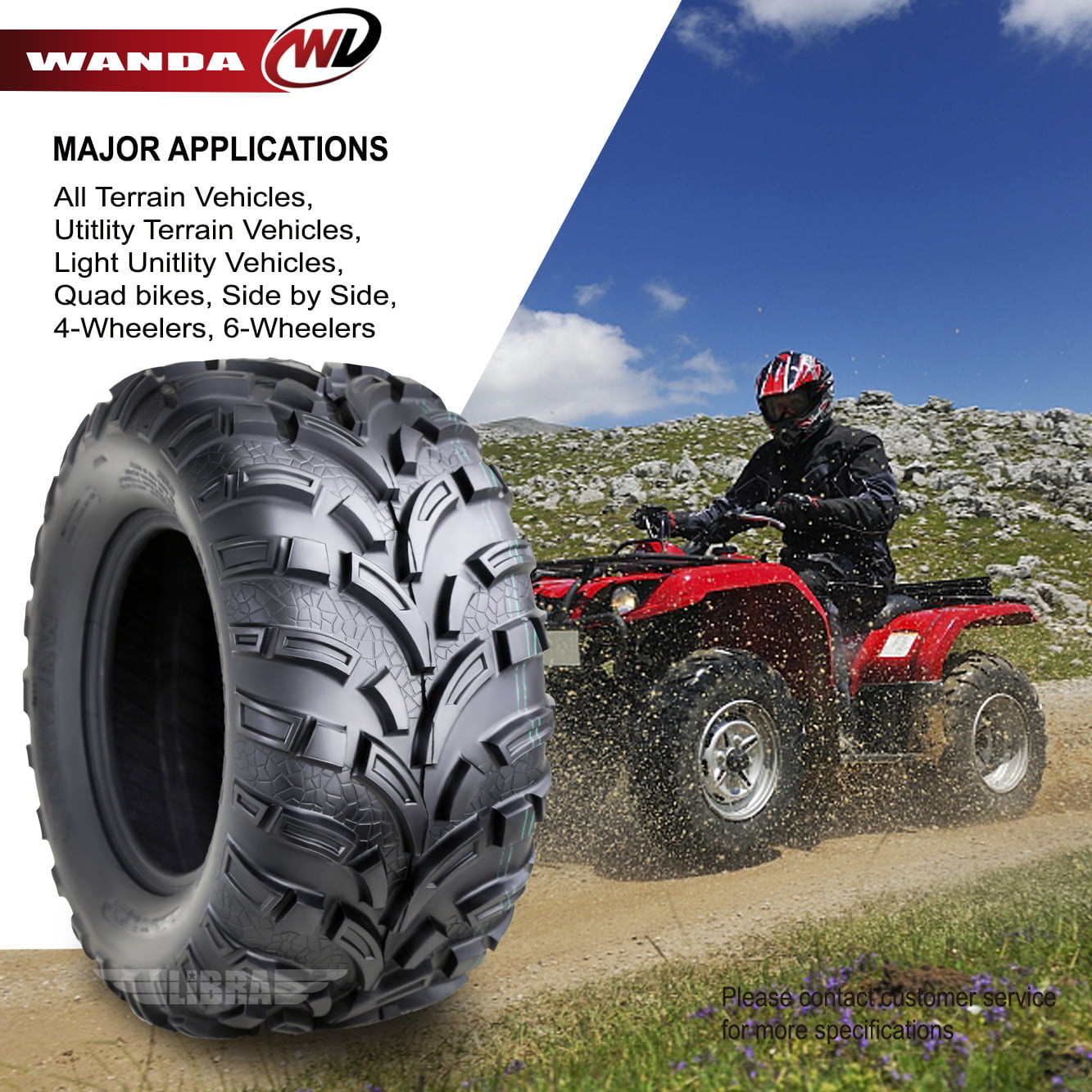 Wanda ATV Tires 25x11-12 /6PR P373A - 10253, Set 2