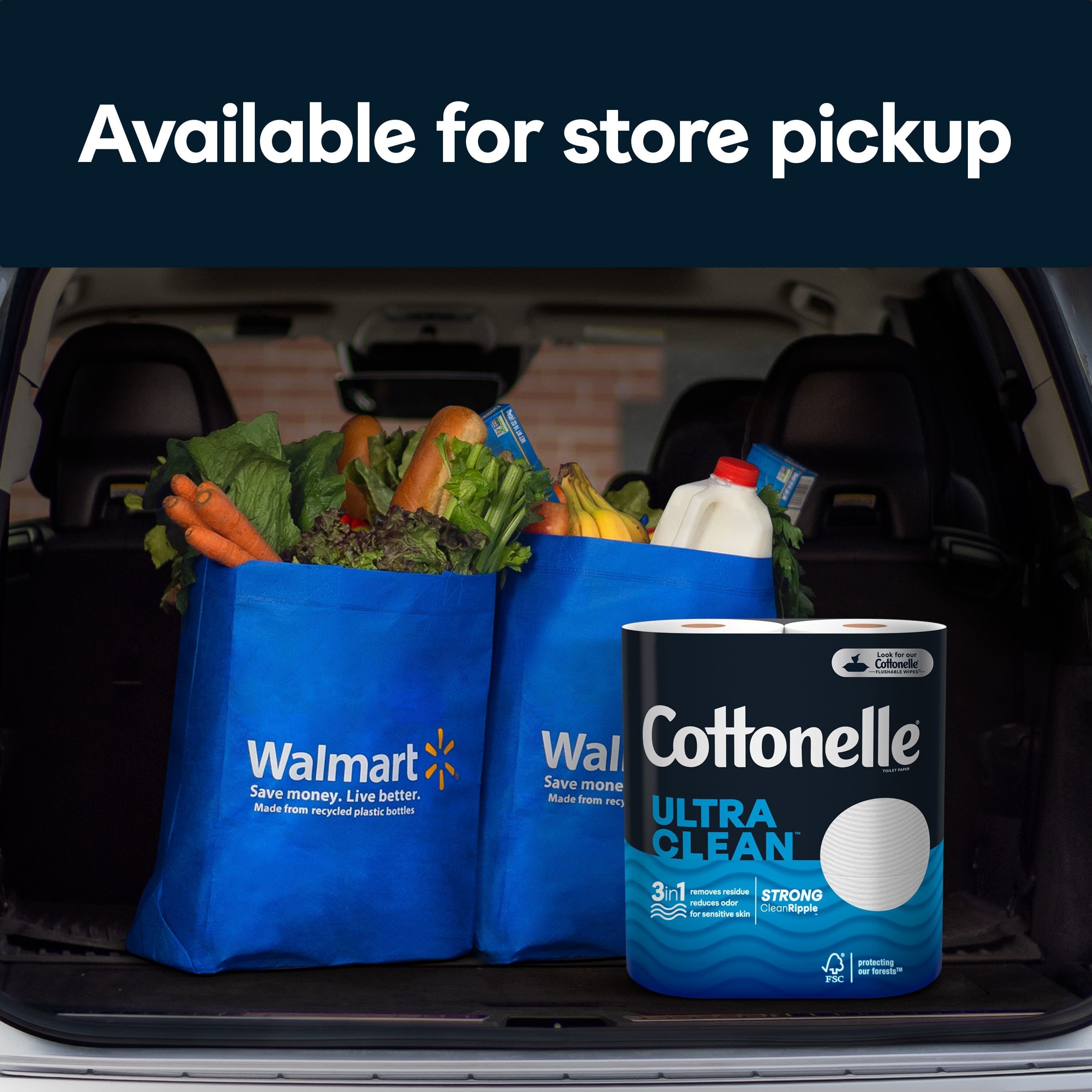 Cottonelle Ultra Clean Toilet Paper, 6 Mega Rolls, 312 Sheets per Roll (1,872 Total)