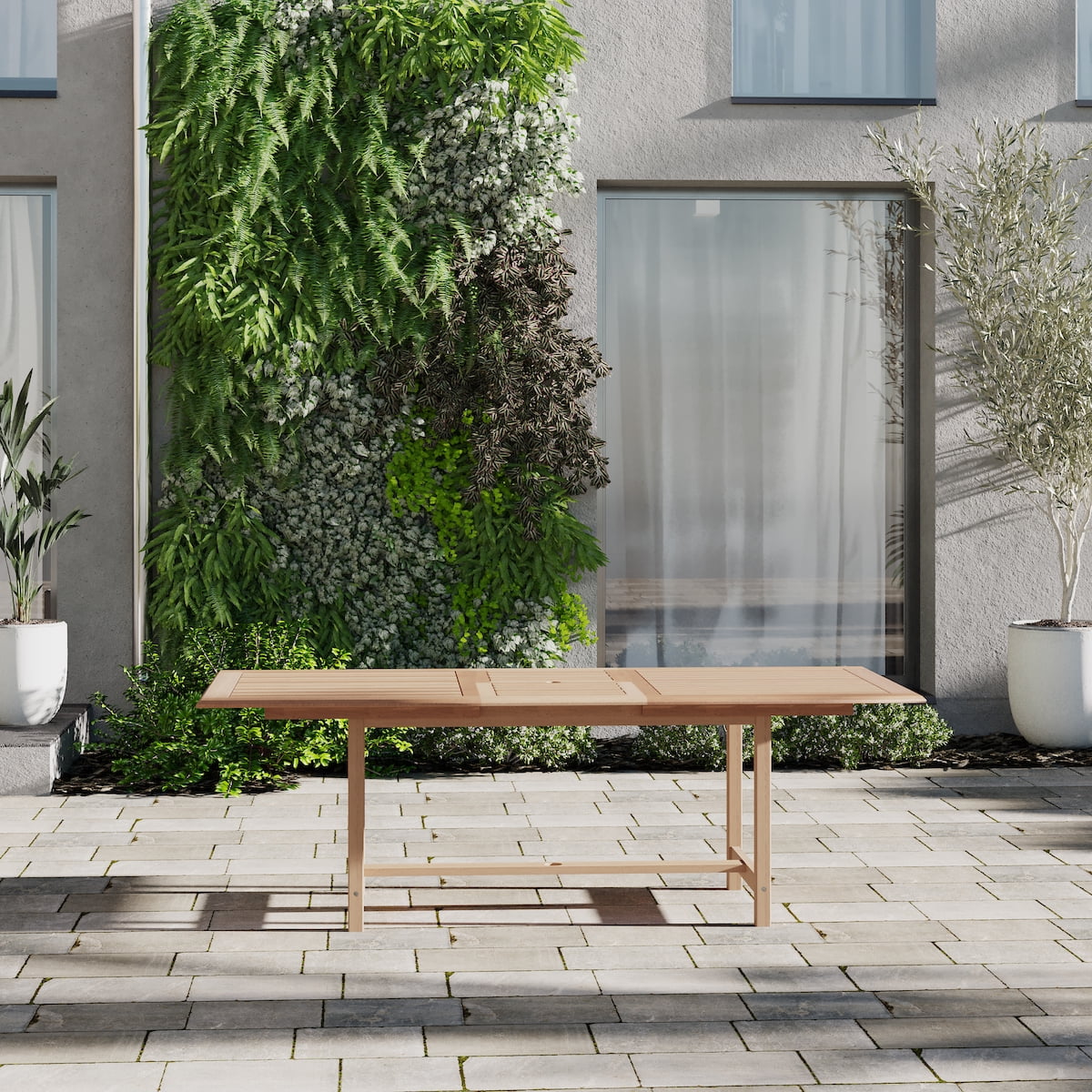 Amazonia Oceanfront 9-Piece Teak Wood 100% FSC Patio Dining Set