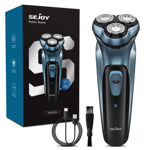 SEJOY 3D Men's Electric Shaver Rotary Razor with Pop-Trimmer Rechargeable Gifts