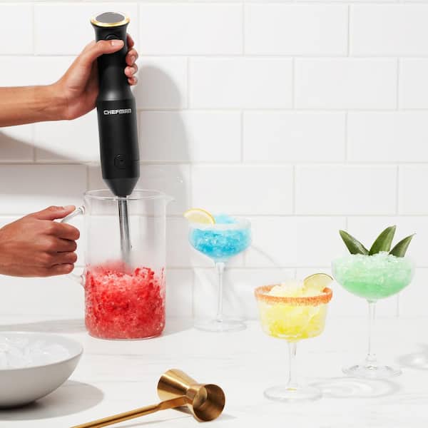 Cordless Handheld Immersion Blender, Variable Speed, Stainless Steel Blade with Protective Pan Guard