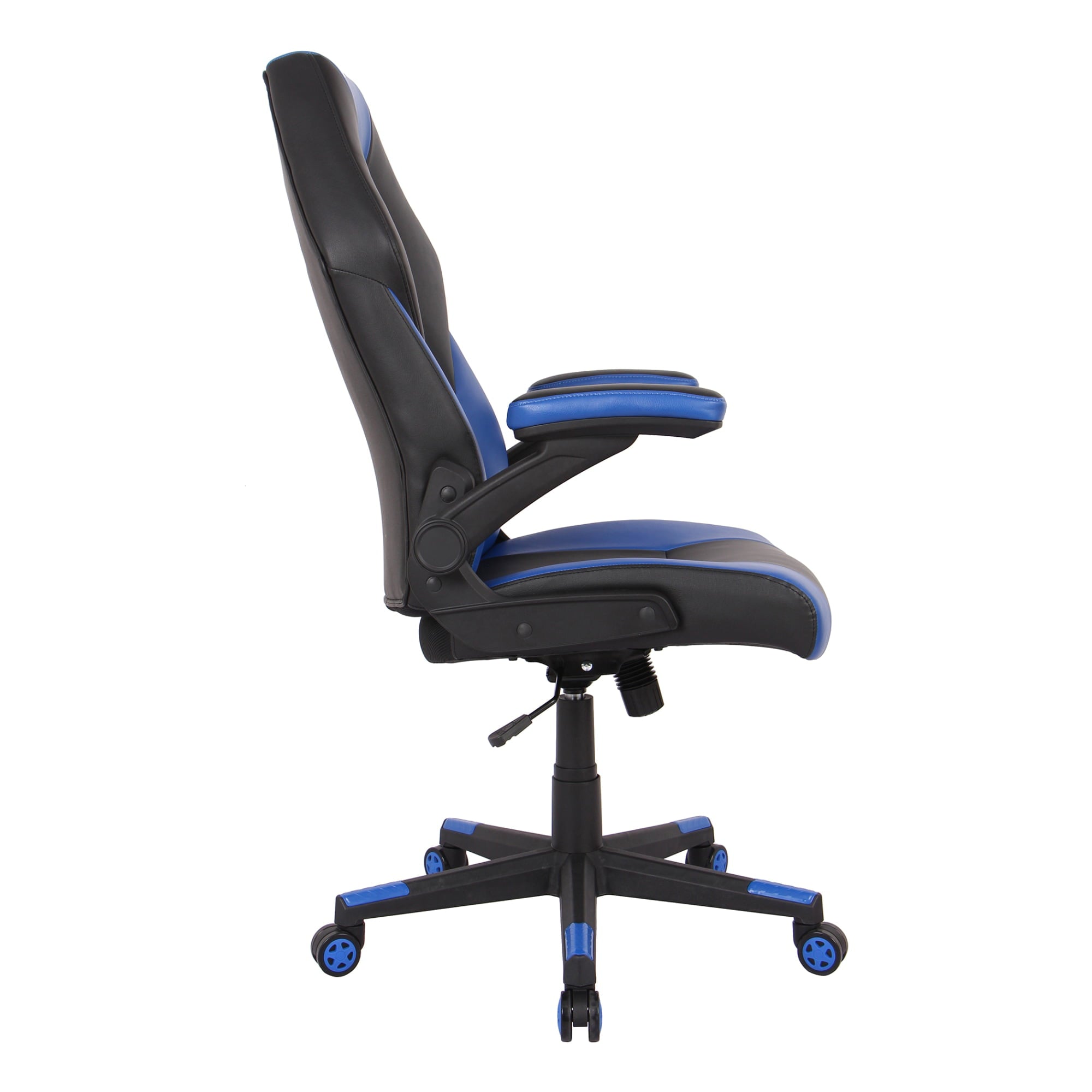 RS Gaming™ RGX Faux Leather High-Back Gaming Chair, Black/Blue, BIFMA Compliant