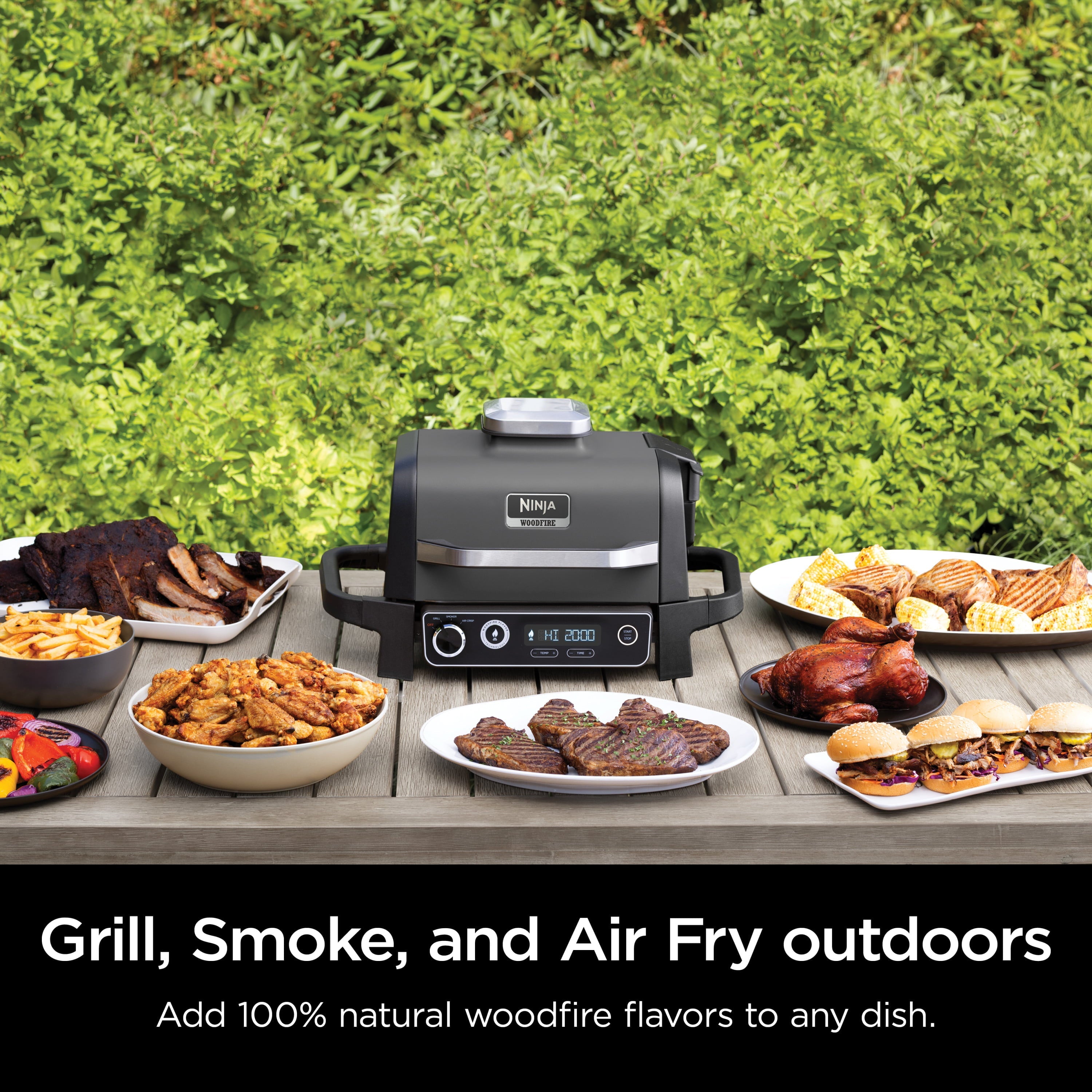 Woodfire Outdoor Grill & Smoker, 3-in-1 Master Grill, BBQ Smoker, & Outdoor Air Fryer with Woodfire Technology, OG700