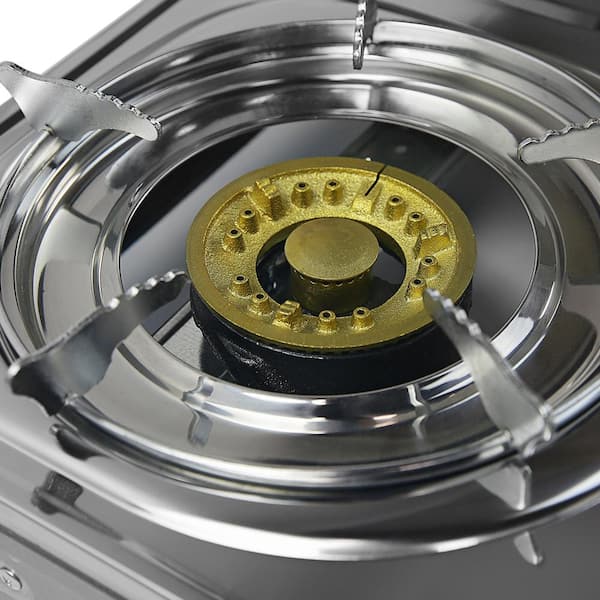 Portable 24,000 BTU Propane Gas Stove-Top Double Burner Fryer Outdoor Camping Tailgate Stoves Cooktop