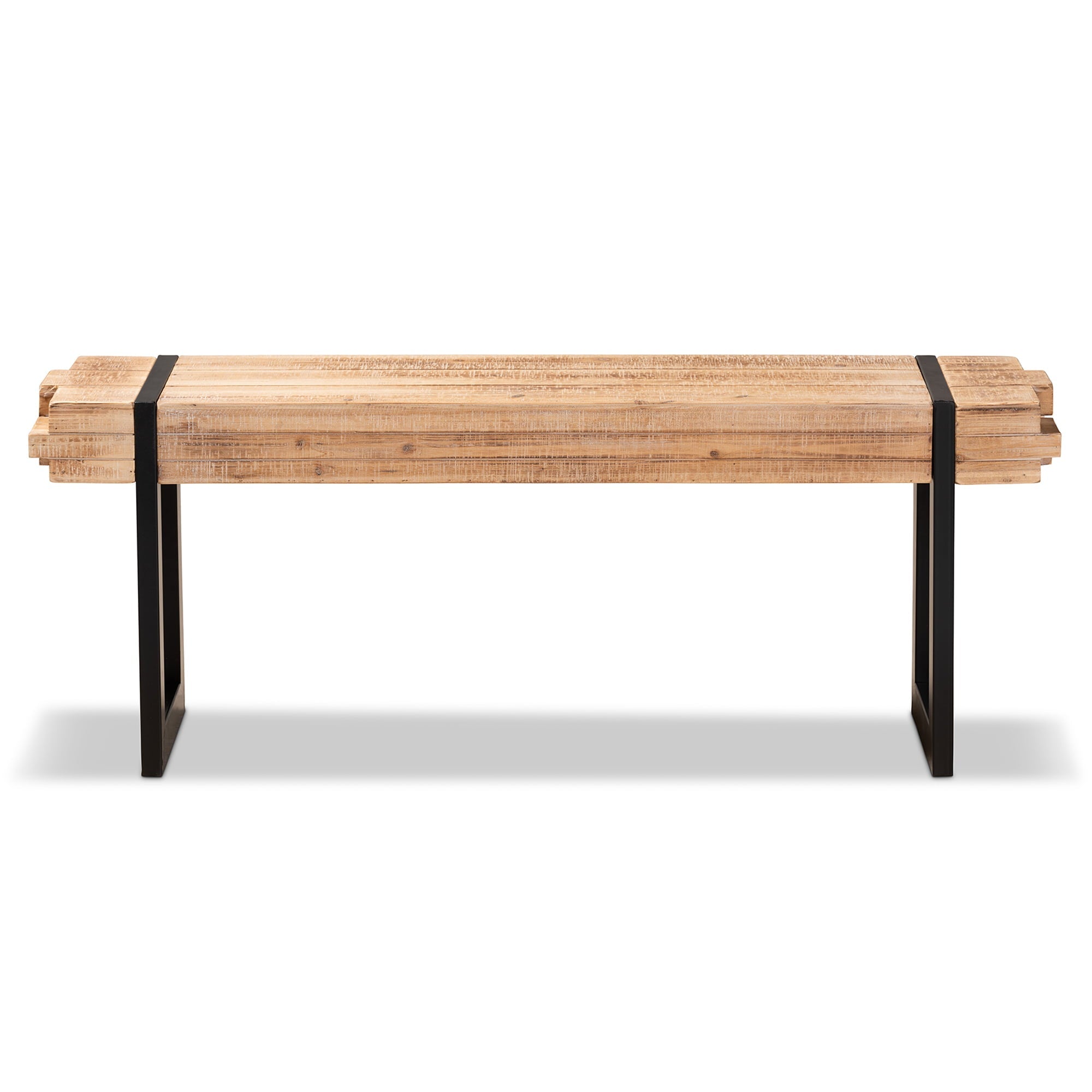Baxton Studio Henson Bench, Natural Brown