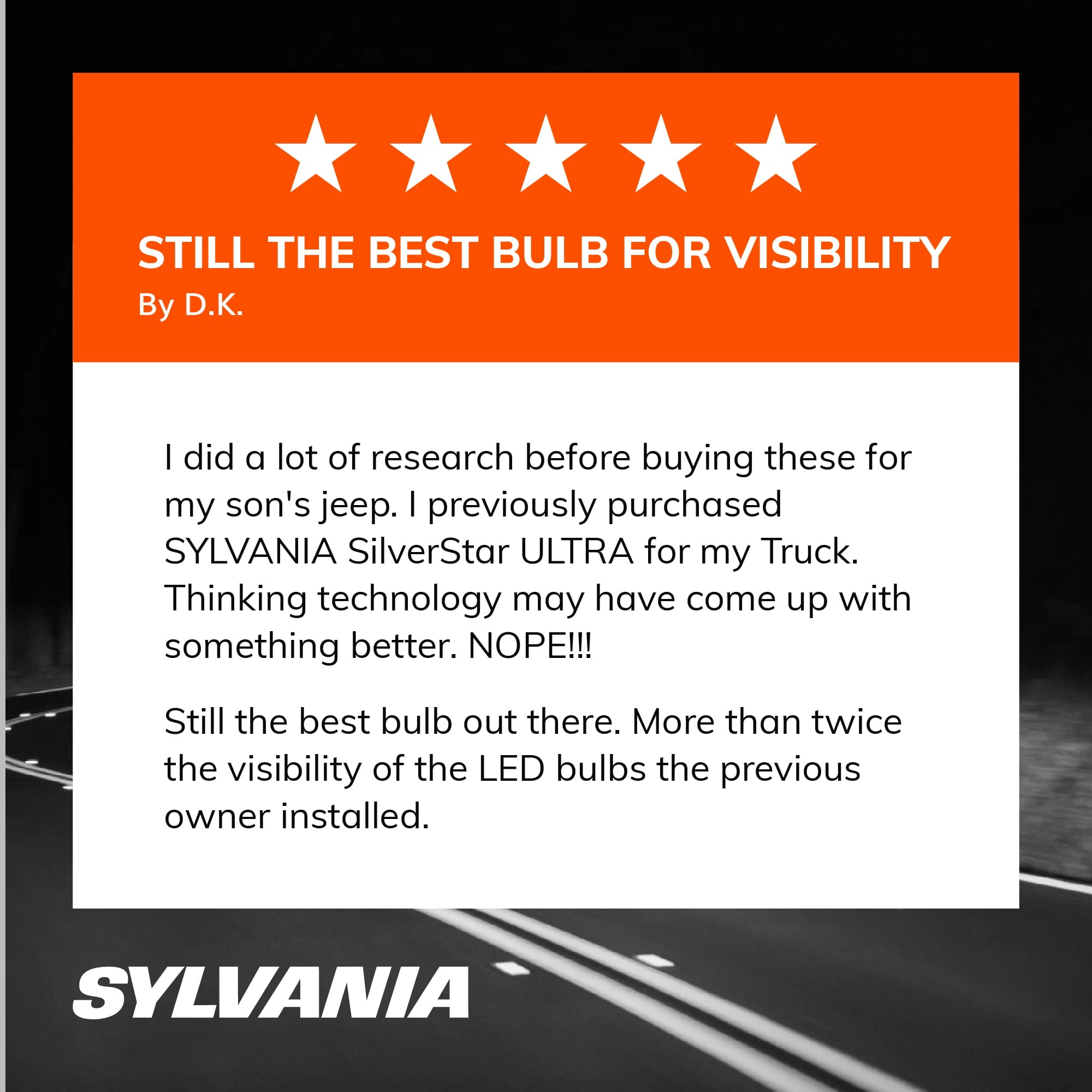 Sylvania H13 SilverStar Ultra Halogen Headlight Bulb, Pack of 2