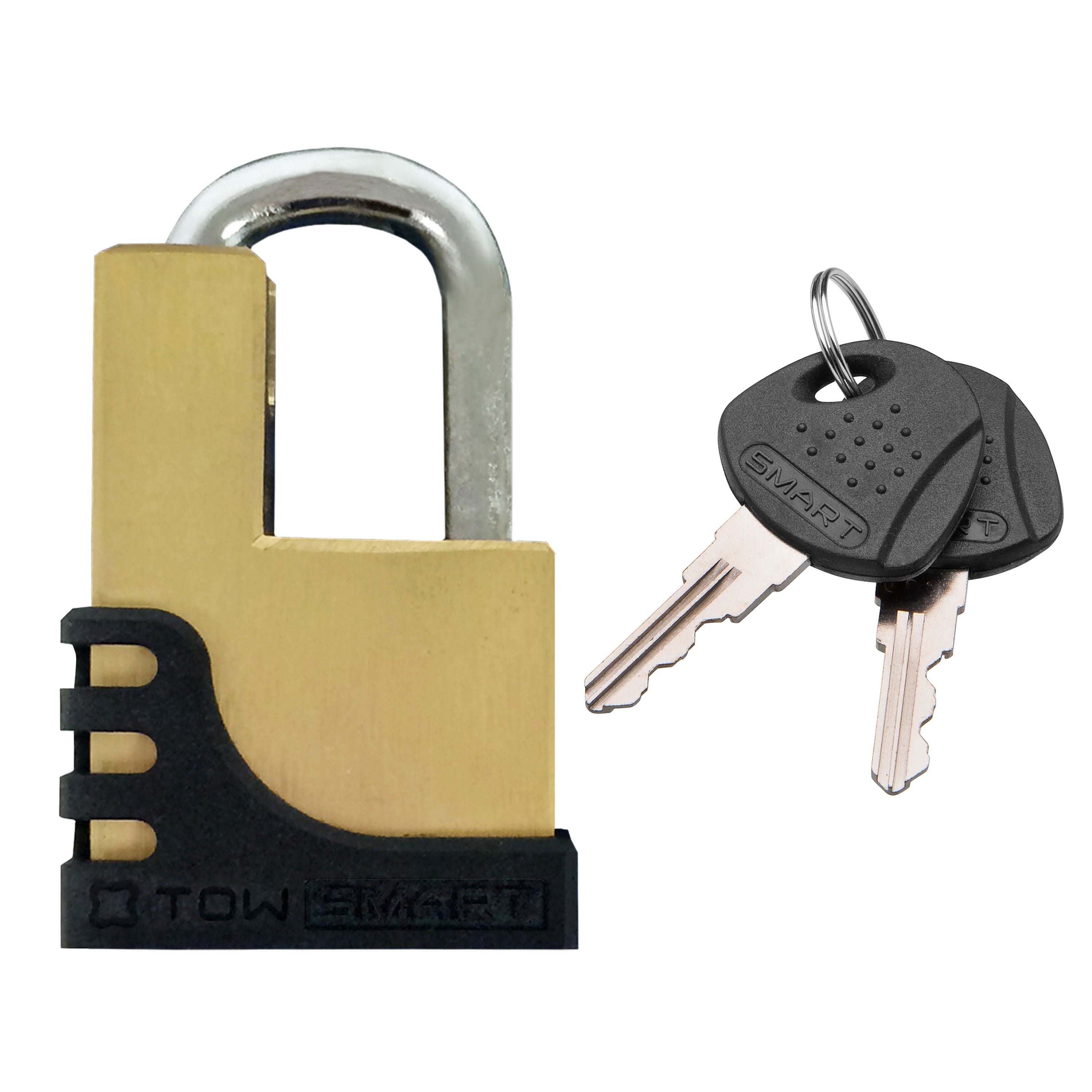 TowSmart Premium Coupler Lock with 2 Keys, Brass, 732