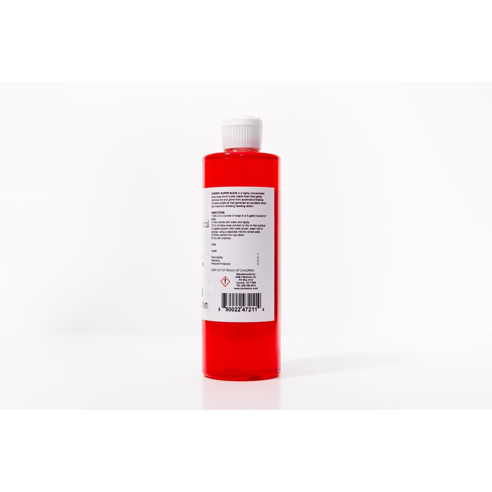 CB Chemical Cherry Super Suds Concentrated Car Wash Soap, Car Wash Soap (Works with Foam Cannons, Foam Guns) Safe for Cars, Trucks, Motorcycles, RVs & More - 16 Fl Oz