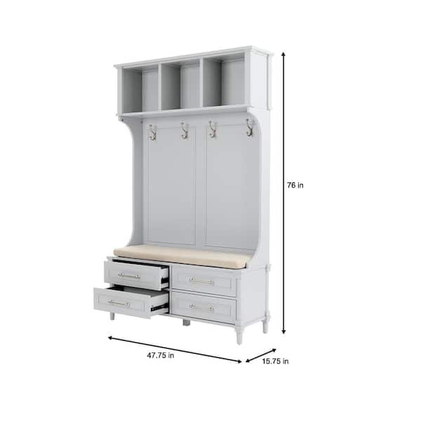 Aberdeen Dove Gray Double Hall Tree