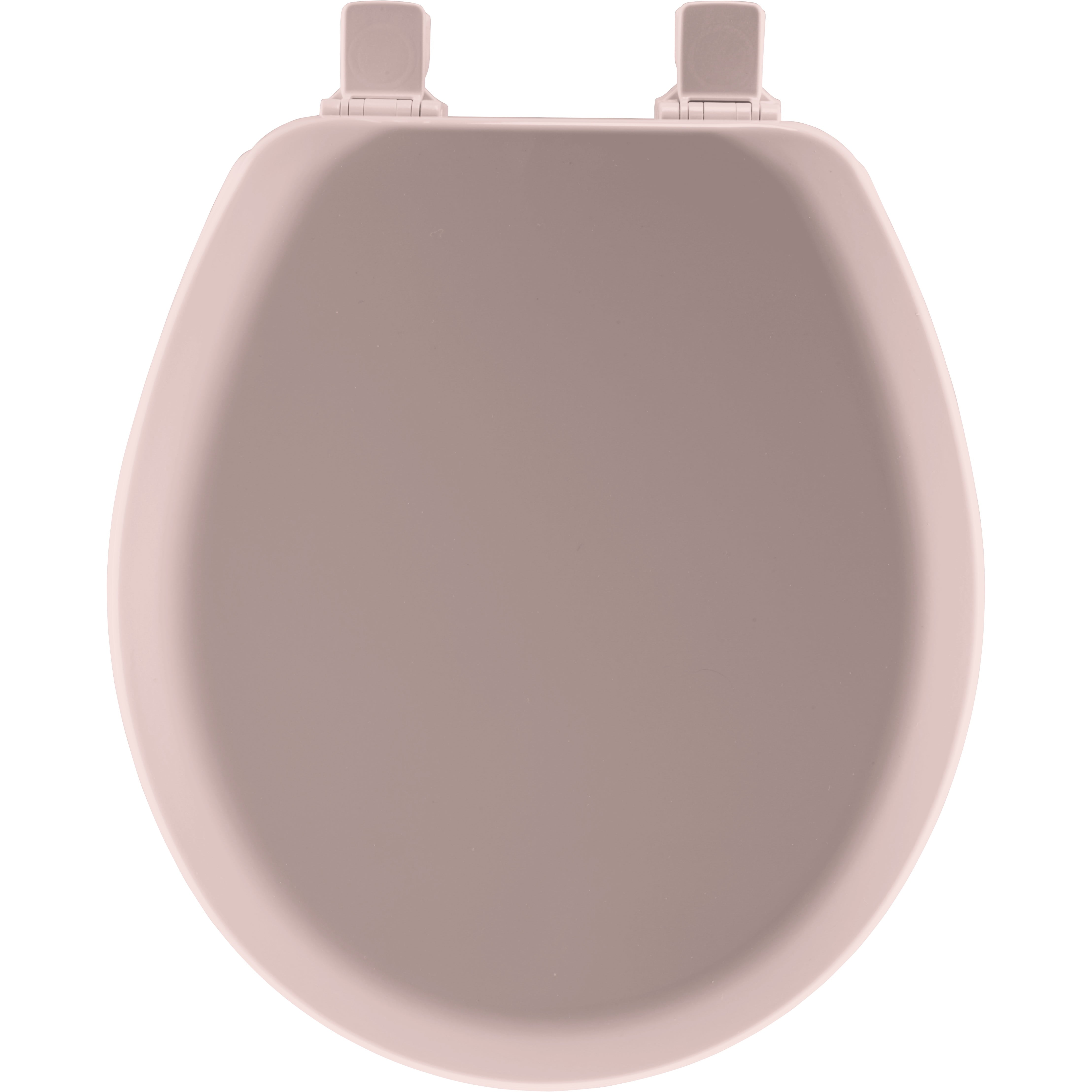 Mayfair Cameron Round Enameled Wood Toilet Seat in Pink with STA-TITE Seat Fastening System and Easy Clean Hinge