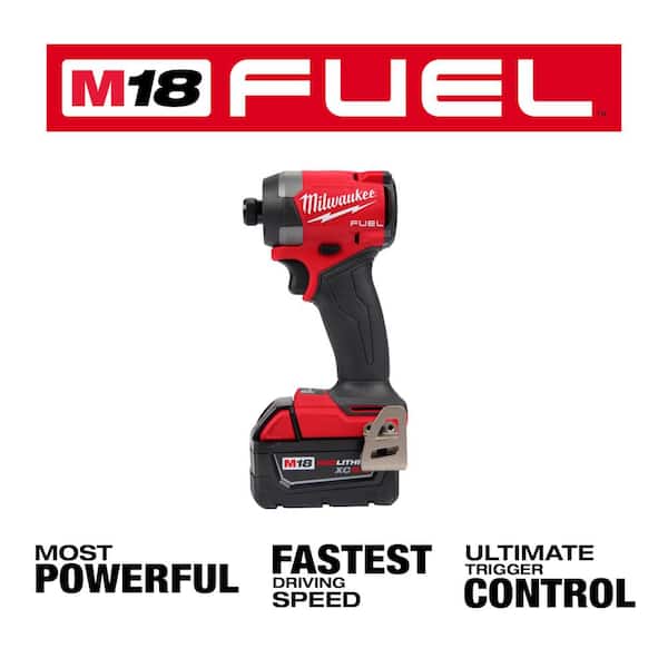 M18 FUEL 18V Lithium-Ion Brushless Cordless 1/4 in. Hex Impact Driver Kit with Two 5.0Ah Batteries Charger Hard Case