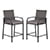 Patio Bar Set, 3 Piece Outdoor Wicker Bistro Set, All-weather Rattan Height Bar Stools with Cushions, Wood Top Bar Height Table Bistro Bar Set for 2 people, for Backyard, Patio, Pool, Garden