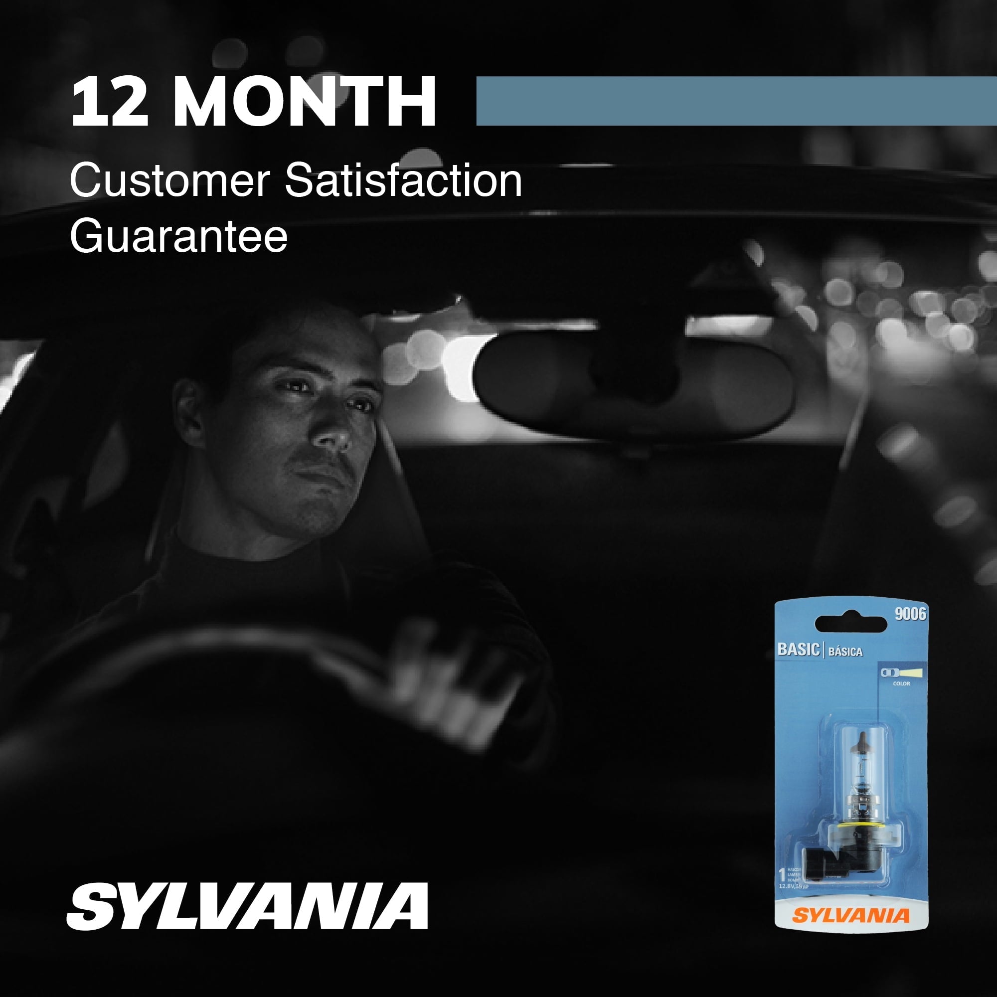 Sylvania 9006 Basic Auto Halogen Headlight, Pack of 1