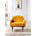 Muumblus Modern Accent Chair, Upholstered Single Sofa Chair Sherpa Arm Chair for Living Room and Bedroom, Comfy Armchair with Metal Legs, White Velvet