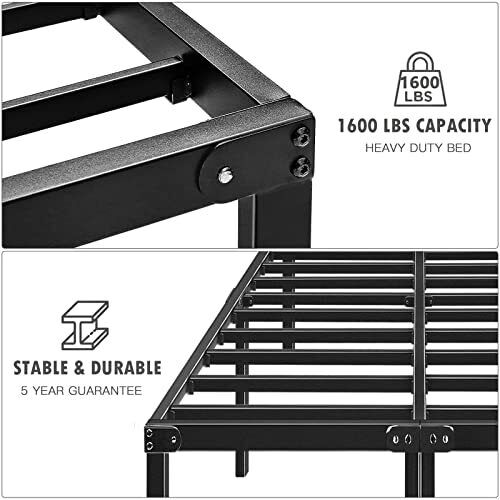 18 Inch Queen Bed Frame No Box Spring Needed High Platform Bedframes