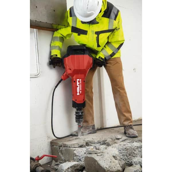 15 Amp 120V Hex 28 Corded 32.3 in x 23.1 in. x 8.6 in. TE-3000 AVR Electric Jack Hammer with Trolley, Cord and Chisels