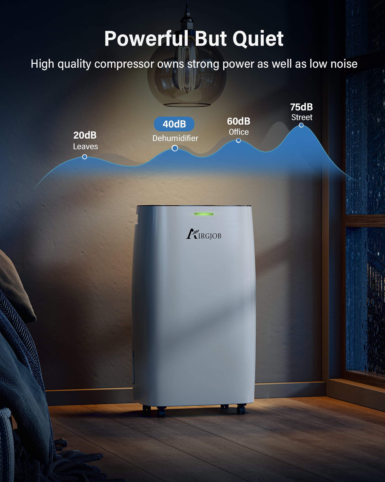 Dehumidifier 32 Pint for 2000 Sq. Ft, Auto Continuous Drain Remove Moisture, Quiet Dehumidifier With Child Lock for Bathroom Basements and Large Room