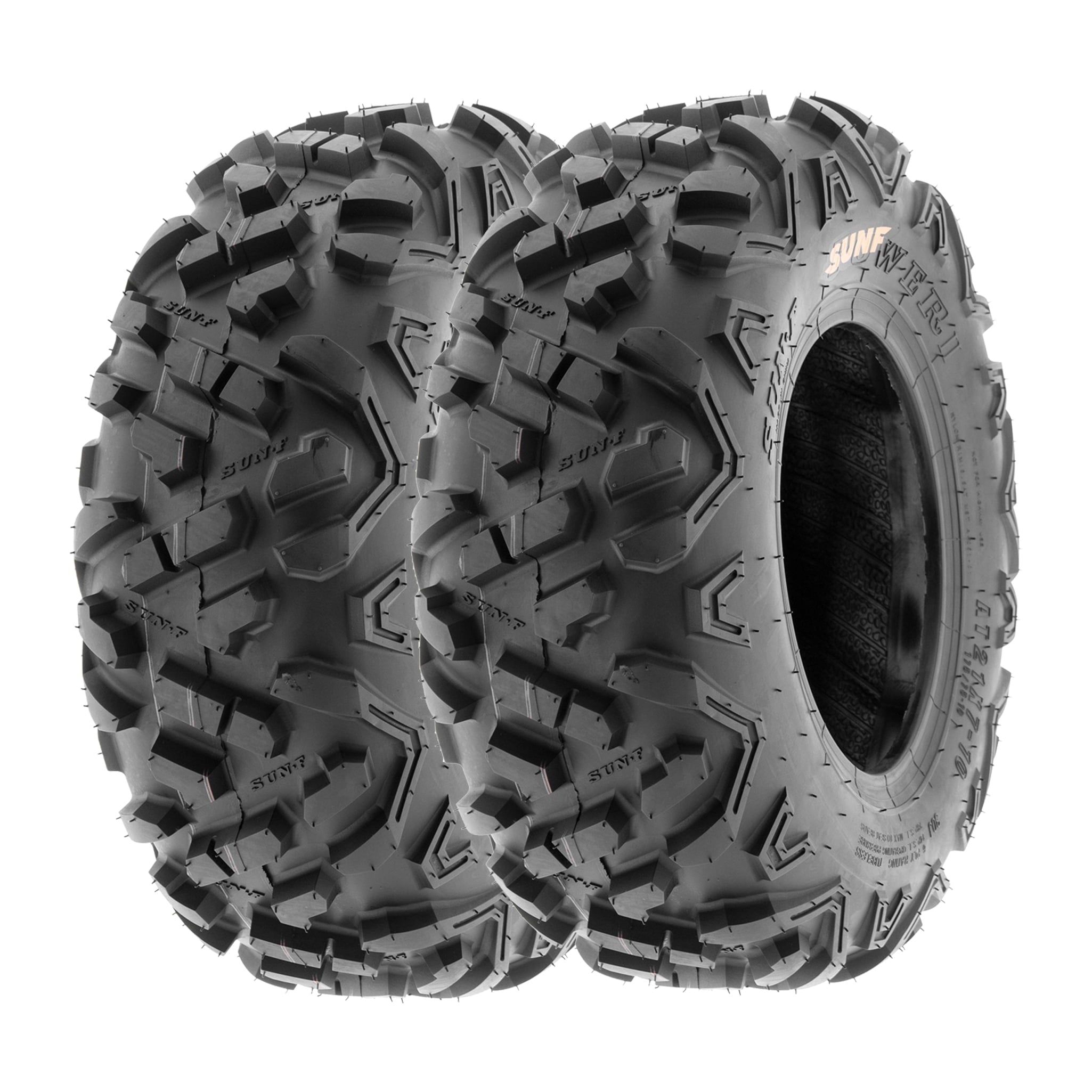 SunF All Terrain ATV UTV Tires 22x7-10 & 20x10-9 6 PR A051 (Complete Full Set of 4)