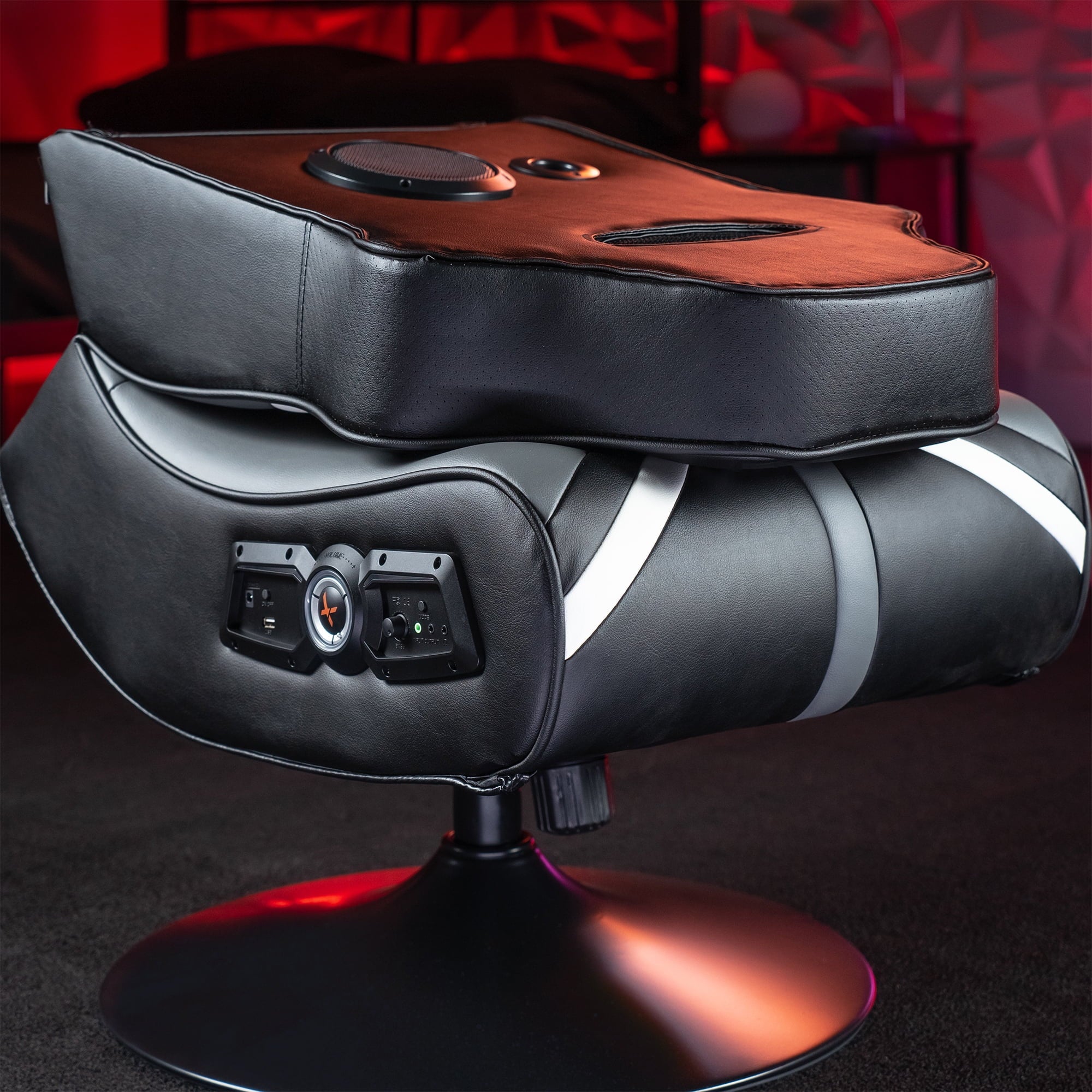 X Rocker Nebula Pedestal Gaming Chair Black 2.1 Bluetooth Audio