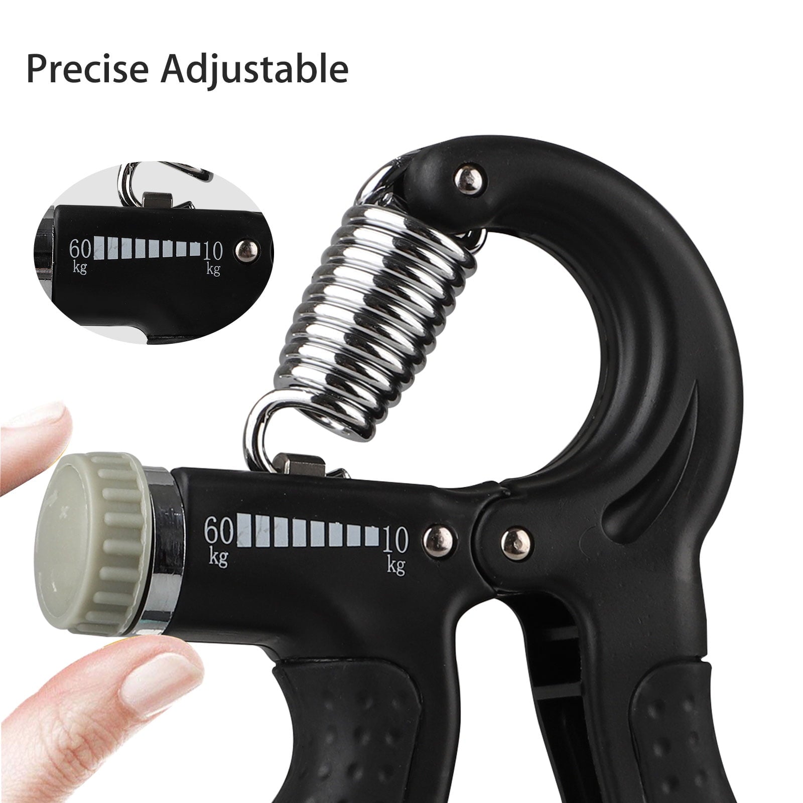 2/1Pcs Hand Grip Strengthener, Adjustable Resistance 22-132 Lbs (10- 60kg), Hand Grip Exerciser, Strengthen Grip, Hand Squeezer, Forearm Grip, Hand Exercise, Gripper, Finger Strengthener