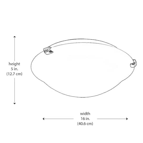 Constellation 16 in. 3-Light Brushed Nickel Flush Mount Ceiling Light Fixture with Frosted Linen Texture Glass Shade