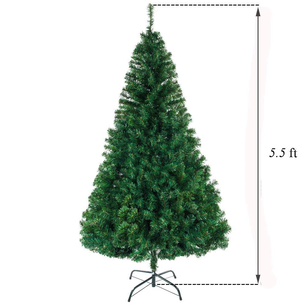 Ktaxon 5.5FT Artificial Christmas Tree 850Tips, with Sturdy Metal Stand Green Easy Assembly