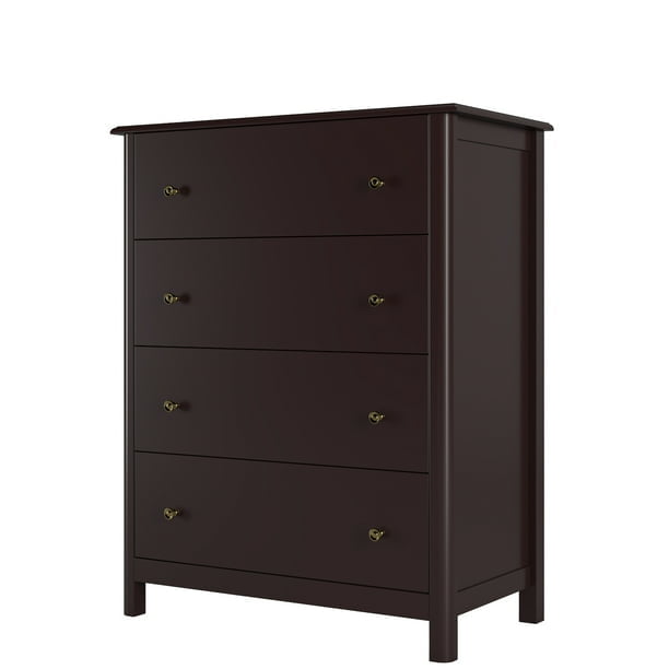 Homfa Dresser Chest, Modern Chest Organizer with 4 Drawers for Bedroom, White Finish