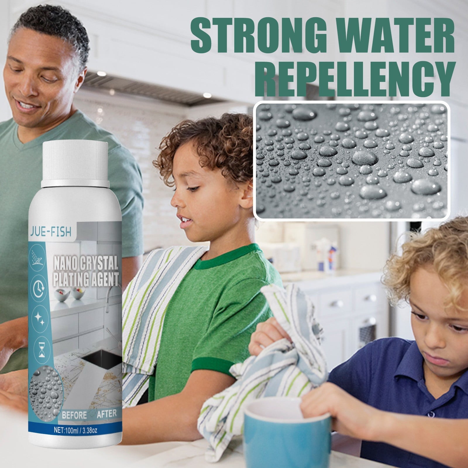 High Protection Ceramic Coating Spray, High Protection Crystal Coating, Quick Waxing Polishing, Glass Cleaning, Plastic Trim Renovation, Long Lasting Gloss