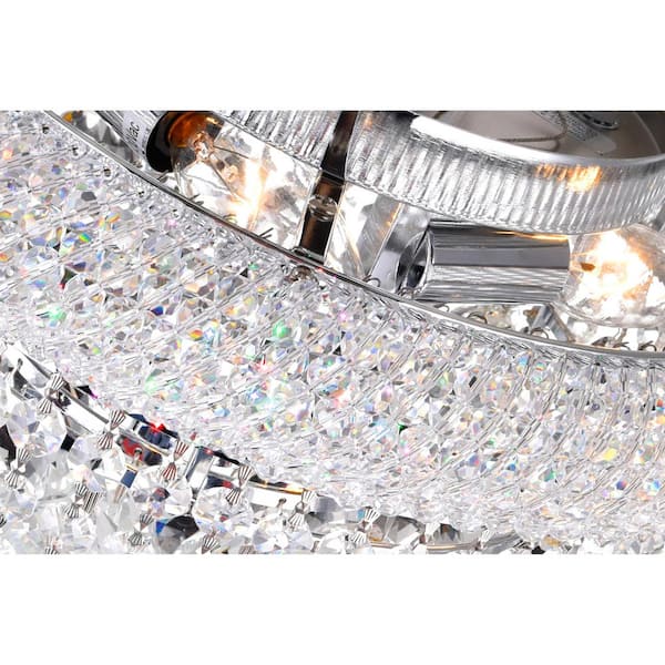 Empire 4 Light Flush Mount With Chrome Finish