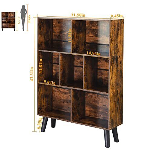 LEYAOYAO Cube Bookshelf 3 Tier Mid-Century Modern  Assorted Sizes , Colors