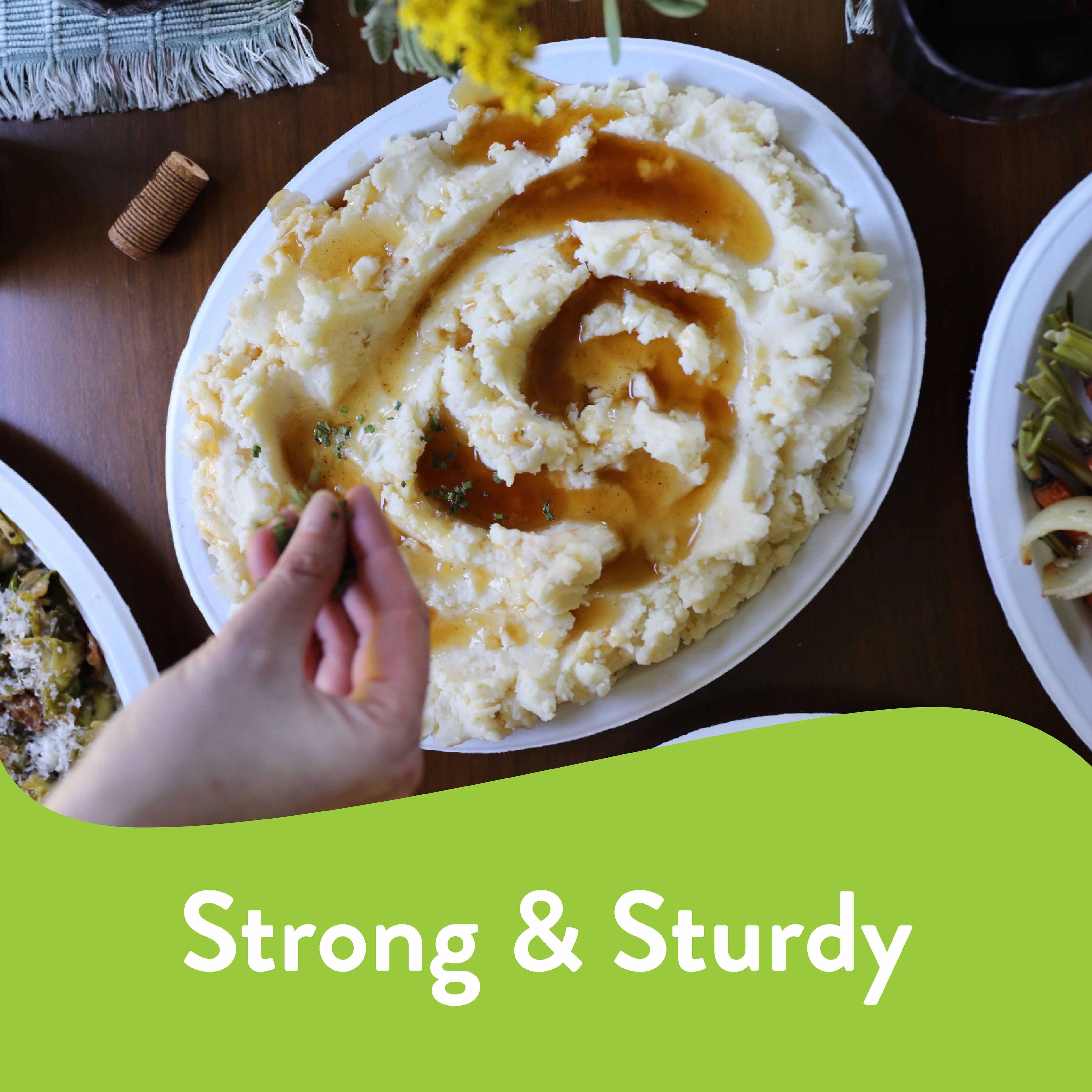 Chinet Classic® Premium Disposable Paper Platters, White, 12 ⅝ x 10