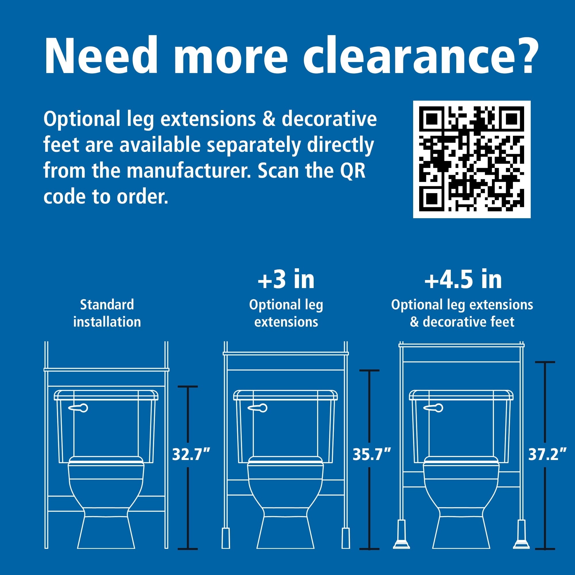Mainstays 3-Shelf Bathroom Space Saver Cabinet, White, 23 in