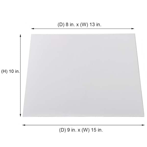 Mix and Match 15 in W x 10 in. H White Linen Blend Rectangular Table Lamp Shade