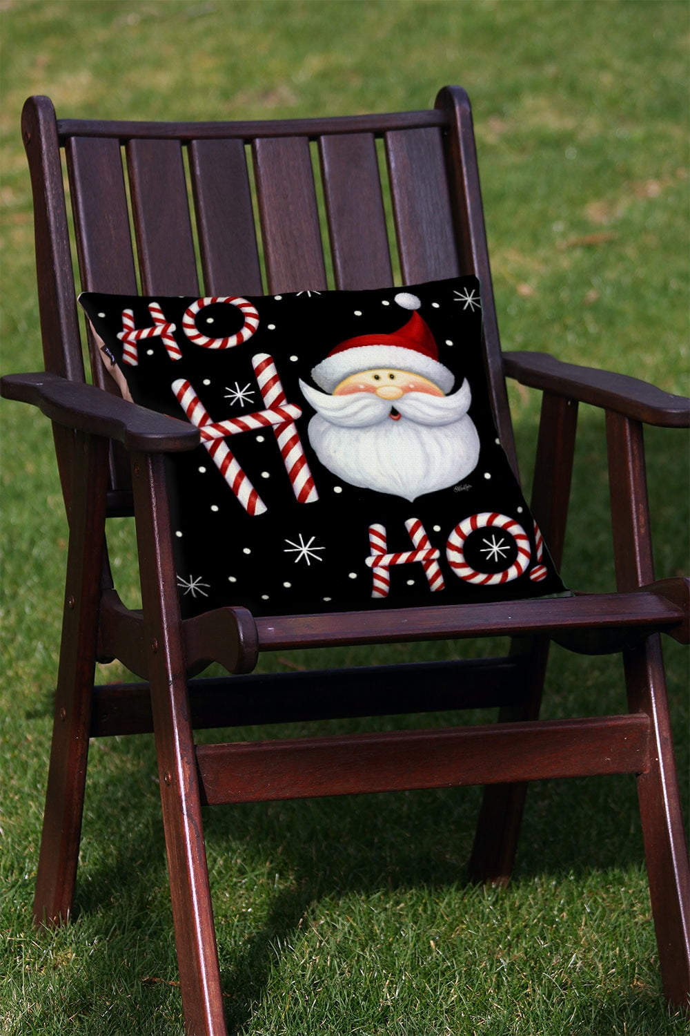 Toland Home Garden Set of 2 Ho Ho Ho Santa Winter Pillow Covers 18x18 Inch Christmas Throw Pillows