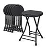 Magshion Round Plastic Collapsible Stools with Handle, 18