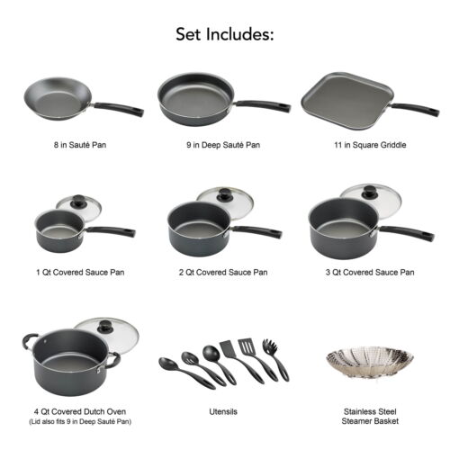 Tramontina Primaware 18 Piece Non-stick Cookware Set
