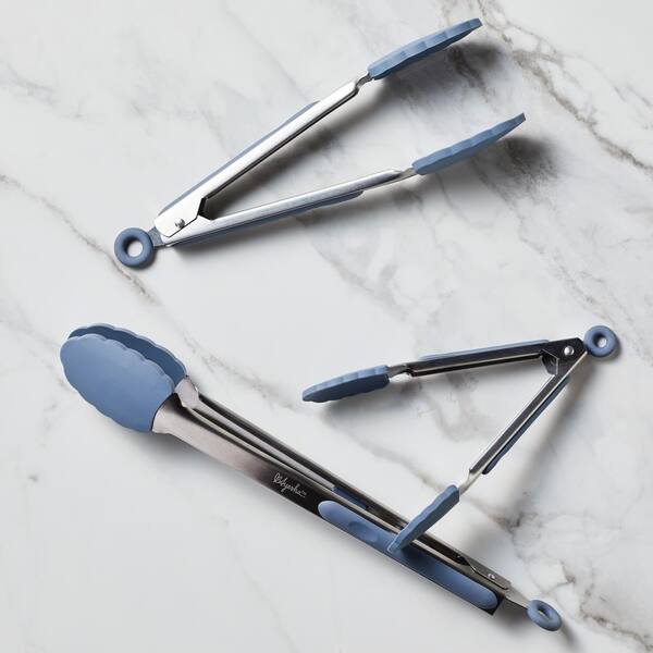 Tools and Gadgets Locking Tongs 3-Piece Anchor Blue Kitchen Utensil Set