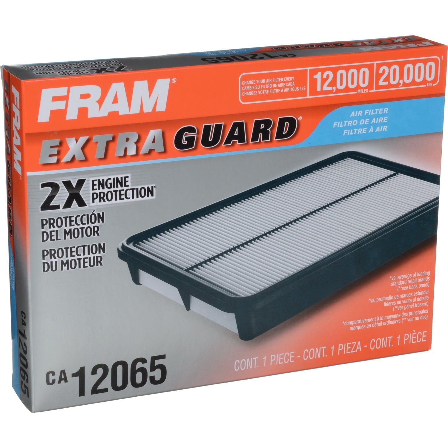 FRAM Extra Guard Air Filter, CA12065 Fits select: 2017-2022 KIA SPORTAGE, 2016-2021 HYUNDAI TUCSON