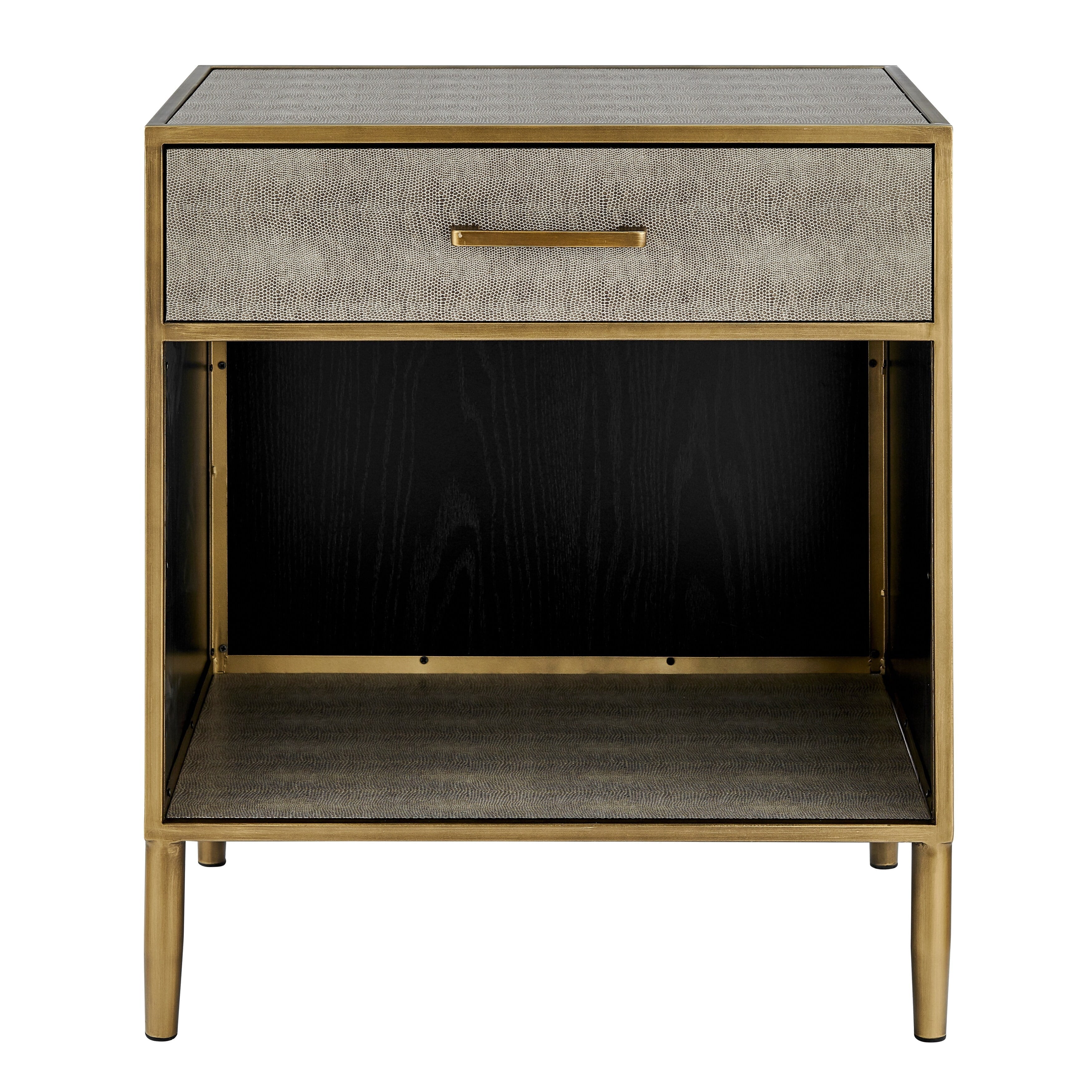 Arista Faux Shagreen Side/ End Table