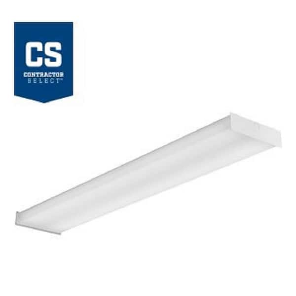 Contractor Select SBL4 Series 4 ft. Dimmable 4000K Cool White Integrated 3994 Lumen LED Square-Basket Wraparound